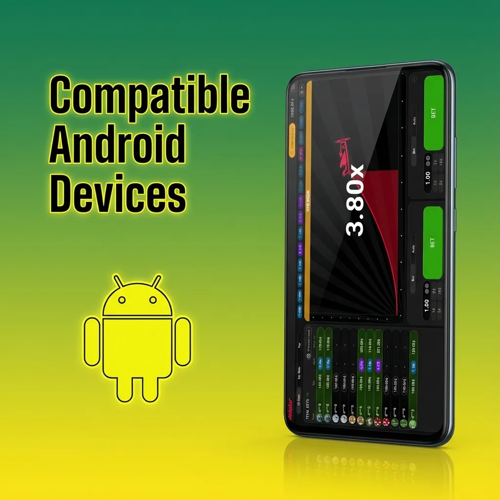 Illustration of popular Android phones in India showing compatibility with the Bet365 app across recent models