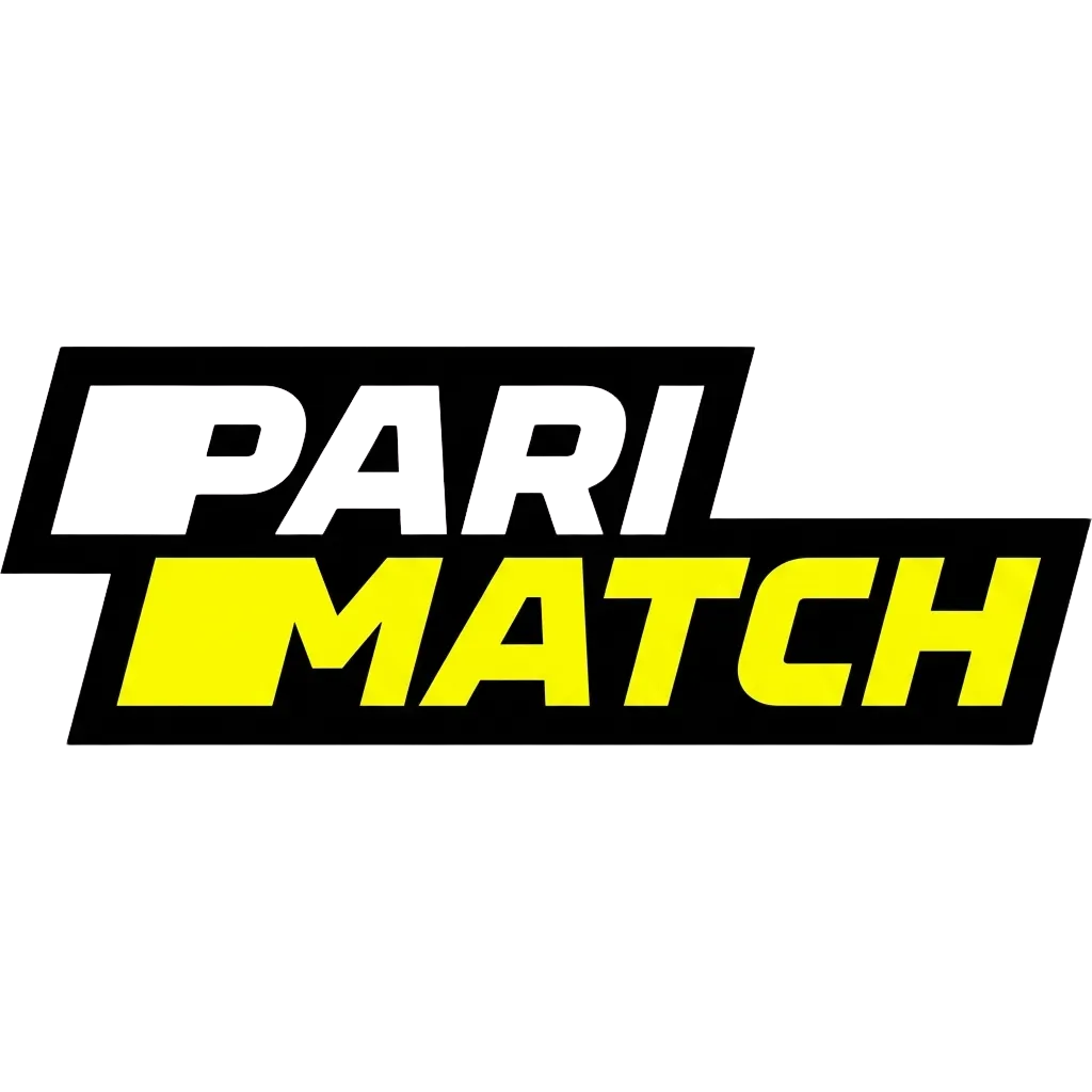 Parimatch logo in bold yellow text on a black background