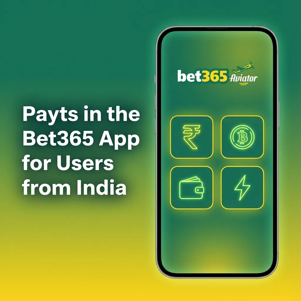 Illustration of Bet365 India app payment screen showing UPI, cards, NetBanking, e-wallets and secure transaction icons